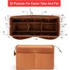 imageVercord Felt Purse Organizer Insert Onthego 35 Handbag Tote Bag Organizer Bag in Bag with Removable ZipperBrown