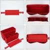 imageVercord Felt Purse Organizer Insert Onthego 35 Handbag Tote Bag Organizer Bag in Bag with Removable ZipperRed