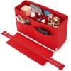 imageVercord Felt Purse Organizer Insert Onthego 35 Handbag Tote Bag Organizer Bag in Bag with Removable ZipperRed