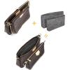 imageVercord Felt Purse Organizer Insert Pochette Handbag Insert Bag in Bag for Multi Pochette Accessories Add Zipper Pocket BrownGrey