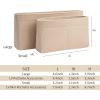 imageVercord Felt Purse Organizer Insert Pochette Handbag Insert Bag in Bag for Multi Pochette Accessories Add Zipper Pocket Brownbeige