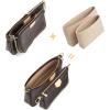 imageVercord Felt Purse Organizer Insert Pochette Handbag Insert Bag in Bag for Multi Pochette Accessories Add Zipper Pocket Brownbeige