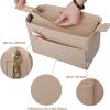 imageVercord Felt Zipper Handbag Tote Purse Duffel Backpack Organizer Insert Beige LargeBeige