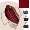 imageVercord Felt Zipper Handbag Tote Purse Duffel Backpack Organizer Insert Beige LargeBurgundy