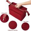 imageVercord Felt Zipper Handbag Tote Purse Duffel Backpack Organizer Insert Beige LargeBurgundy