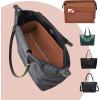imageVercord Felt Zipper Handbag Tote Purse Duffel Backpack Organizer Insert Beige LargeCoffee