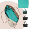 imageVercord Felt Zipper Handbag Tote Purse Duffel Backpack Organizer Insert Beige LargeLake Blue