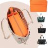imageVercord Felt Zipper Handbag Tote Purse Duffel Backpack Organizer Insert Beige LargeOrange