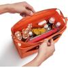 imageVercord Felt Zipper Handbag Tote Purse Duffel Backpack Organizer Insert Beige LargeOrange