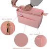 imageVercord Felt Zipper Handbag Tote Purse Duffel Backpack Organizer Insert Beige LargePale Pink