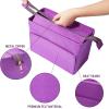 imageVercord Felt Zipper Handbag Tote Purse Duffel Backpack Organizer Insert Beige LargePurple