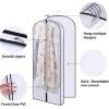 imageVercord Hanging Garment Bags Set of 3 Closet Clothes Storage Clear Dustproof Cover Suit Shirt Sweater Dress Coat with Zipper Light Blue236x39x396236x39x492236x39x59IN