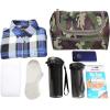 imageVercord Mens Toiletry Bag Wash Travel Small Shaving Dop Kit Shower Bathroom Ditty Hygiene Bag BlackCamo Dark Green