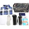imageVercord Mens Toiletry Bag Wash Travel Small Shaving Dop Kit Shower Bathroom Ditty Hygiene Bag BlackCamo Mosaic
