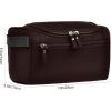 imageVercord Mens Toiletry Bag Wash Travel Small Shaving Dop Kit Shower Bathroom Ditty Hygiene Bag BlackCoffee