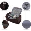 imageVercord Mens Toiletry Bag Wash Travel Small Shaving Dop Kit Shower Bathroom Ditty Hygiene Bag BlackCoffee