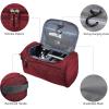 imageVercord Mens Toiletry Bag Wash Travel Small Shaving Dop Kit Shower Bathroom Ditty Hygiene Bag BlackFrosted Burgundy