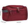 imageVercord Mens Toiletry Bag Wash Travel Small Shaving Dop Kit Shower Bathroom Ditty Hygiene Bag BlackFrosted Burgundy