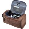 imageVercord Mens Toiletry Bag Wash Travel Small Shaving Dop Kit Shower Bathroom Ditty Hygiene Bag BlackFrosted Coffee