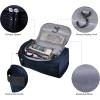 imageVercord Mens Toiletry Bag Wash Travel Small Shaving Dop Kit Shower Bathroom Ditty Hygiene Bag BlackNavy Blue