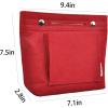imageVercord Mini Slim Small Felt Purse Organizer Insert Inside Handbag Tote Pocketbook for Women BlackAMiniBurgundy