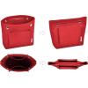 imageVercord Mini Slim Small Felt Purse Organizer Insert Inside Handbag Tote Pocketbook for Women BlackAMiniBurgundy