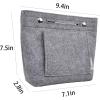 imageVercord Mini Slim Small Felt Purse Organizer Insert Inside Handbag Tote Pocketbook for Women BlackAMiniGrey
