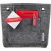 imageVercord Mini Slim Small Felt Purse Organizer Insert Inside Handbag Tote Pocketbook for Women BlackAMiniGrey