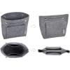 imageVercord Mini Slim Small Felt Purse Organizer Insert Inside Handbag Tote Pocketbook for Women BlackAMiniGrey