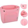 imageVercord Mini Slim Small Felt Purse Organizer Insert Inside Handbag Tote Pocketbook for Women BlackAMiniPink
