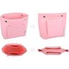 imageVercord Mini Slim Small Felt Purse Organizer Insert Inside Handbag Tote Pocketbook for Women BlackAMiniPink