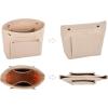 imageVercord Mini Slim Small Felt Purse Organizer Insert Inside Handbag Tote Pocketbook for Women BlackAbeige mini