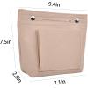 imageVercord Mini Slim Small Felt Purse Organizer Insert Inside Handbag Tote Pocketbook for Women BlackAbeige mini