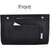 imageVercord Mini Slim Small Felt Purse Organizer Insert Inside Handbag Tote Pocketbook for Women BlackBMediumBlack
