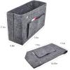 imageVercord Mini Slim Small Felt Purse Organizer Insert Inside Handbag Tote Pocketbook for Women BlackBMediumGrey