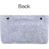 imageVercord Mini Slim Small Felt Purse Organizer Insert Inside Handbag Tote Pocketbook for Women BlackBMediumLight Grey