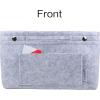 imageVercord Mini Slim Small Felt Purse Organizer Insert Inside Handbag Tote Pocketbook for Women BlackBMediumLight Grey