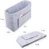 imageVercord Mini Slim Small Felt Purse Organizer Insert Inside Handbag Tote Pocketbook for Women BlackBMediumLight Grey