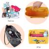 imageVercord Mini Slim Small Felt Purse Organizer Insert Inside Handbag Tote Pocketbook for Women BlackBMediumYellow