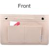 imageVercord Mini Slim Small Felt Purse Organizer Insert Inside Handbag Tote Pocketbook for Women BlackBmediumbeige