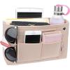 imageVercord Mini Slim Small Felt Purse Organizer Insert Inside Handbag Tote Pocketbook for Women BlackBmediumbeige