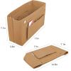 imageVercord Mini Slim Small Felt Purse Organizer Insert Inside Handbag Tote Pocketbook for Women BlackBmediumbrown