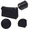 imageVercord Nylon Purse Organizer Insert for Hangbags Comestic Storage Toiletry Kit Bag in Bag with Zipper Pocket Black SBlack