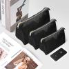 imageVercord Nylon Purse Organizer Insert for Hangbags Comestic Storage Toiletry Kit Bag in Bag with Zipper Pocket Black SBlack