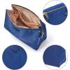 imageVercord Nylon Purse Organizer Insert for Hangbags Comestic Storage Toiletry Kit Bag in Bag with Zipper Pocket Black SSapphire Blue