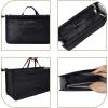 imageVercord Patterned Purse Handbag Tote Pocketbook Bag Organizer Insert with Zipper Handle for Women Large BlackBLACK