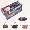 imageVercord Patterned Purse Handbag Tote Pocketbook Bag Organizer Insert with Zipper Handle for Women Large BlackFUGUIHUA