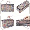 imageVercord Patterned Purse Handbag Tote Pocketbook Bag Organizer Insert with Zipper Handle for Women Large BlackHappy Flower