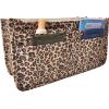 imageVercord Patterned Purse Handbag Tote Pocketbook Bag Organizer Insert with Zipper Handle for Women Large BlackLeopard