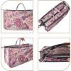 imageVercord Patterned Purse Handbag Tote Pocketbook Bag Organizer Insert with Zipper Handle for Women Large BlackPeony